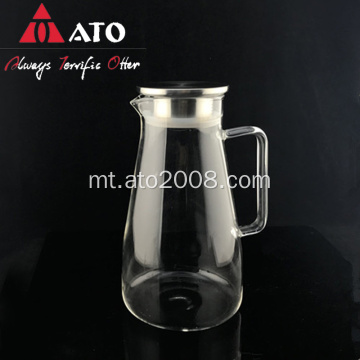 Ato Clear Borosilicate Glass Pitcher bl-istainless steel